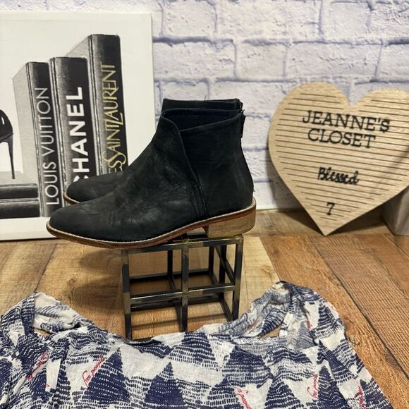 Free people black century ankle flat bootie size 36 - Picture 9 of 13